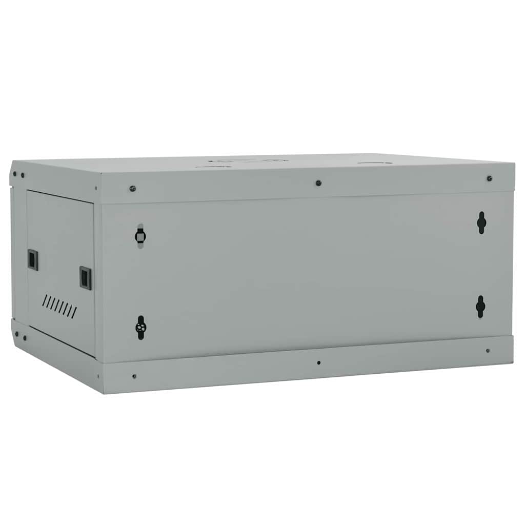 vidaXL Szafa sieciowa z przechowywaniem Szary 60 x 35 x 28 cm Stal