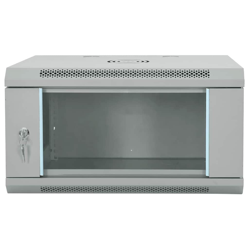 vidaXL Szafa sieciowa z przechowywaniem Szary 60 x 45 x 35 cm Stal