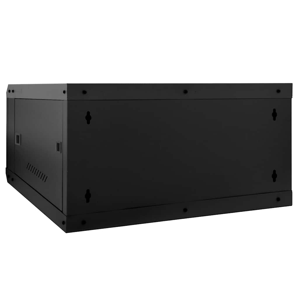 vidaXL Szafa sieciowa z przechowywaniem Czarny 60 x 60 x 35 cm Stal