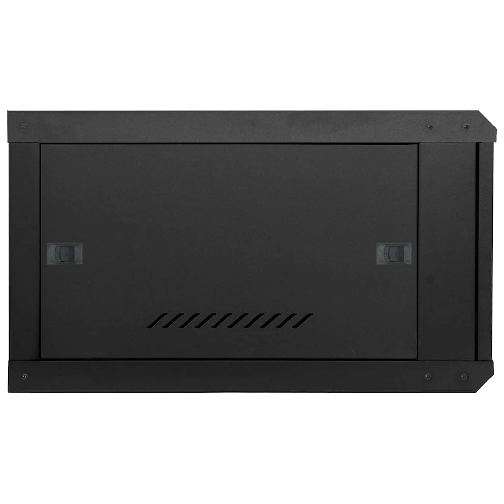 vidaXL Szafa sieciowa z przechowywaniem Czarny 60 x 60 x 35 cm Stal