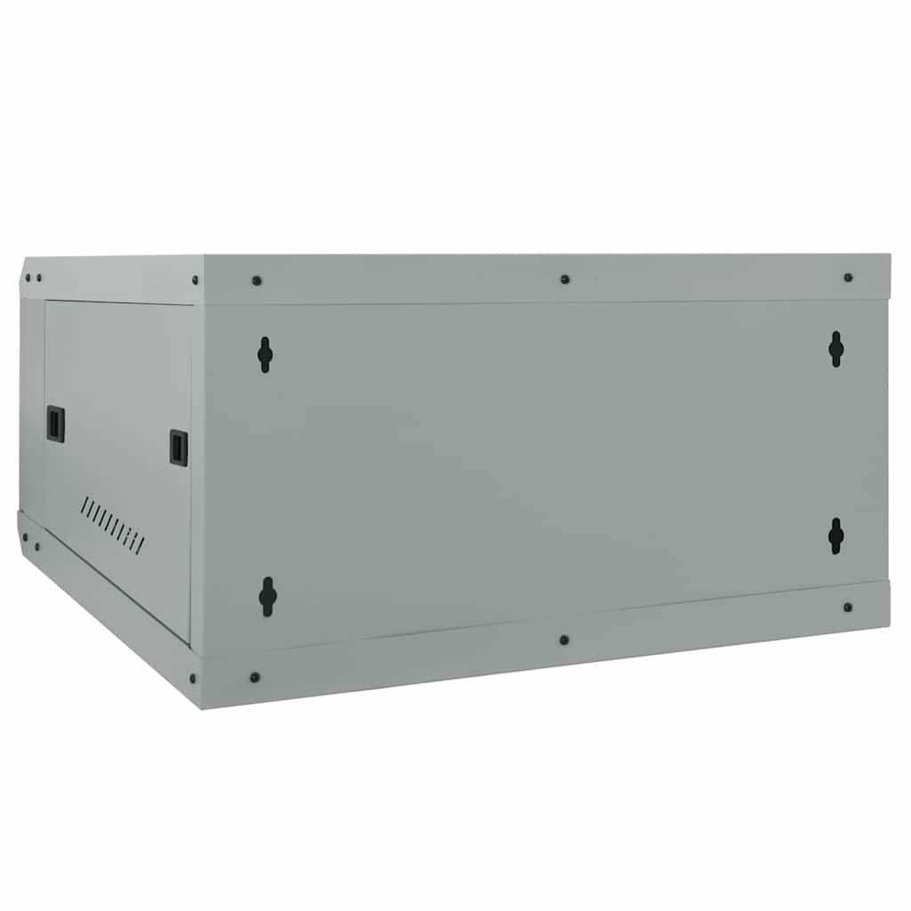 vidaXL Szafa sieciowa z przechowywaniem Szary 60 x 60 x 35 cm Stal