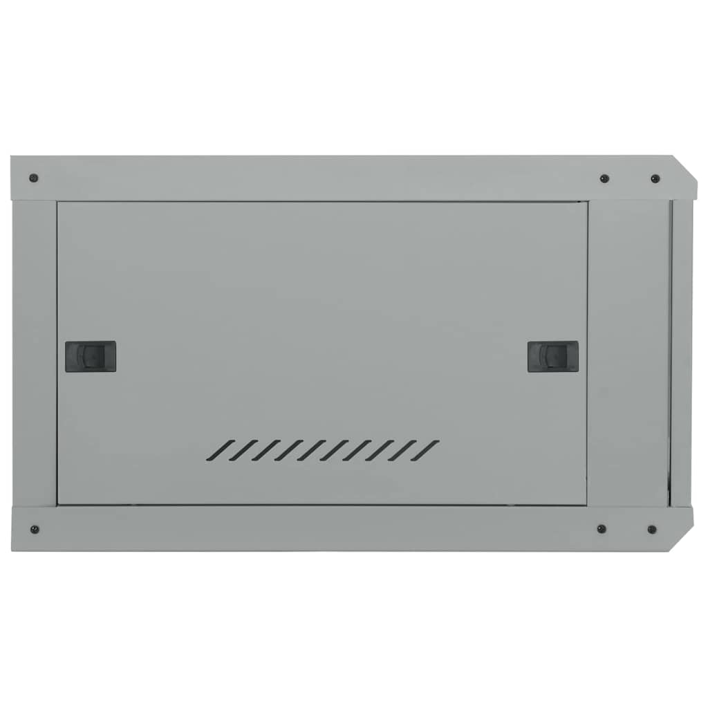 vidaXL Szafa sieciowa z przechowywaniem Szary 60 x 60 x 35 cm Stal