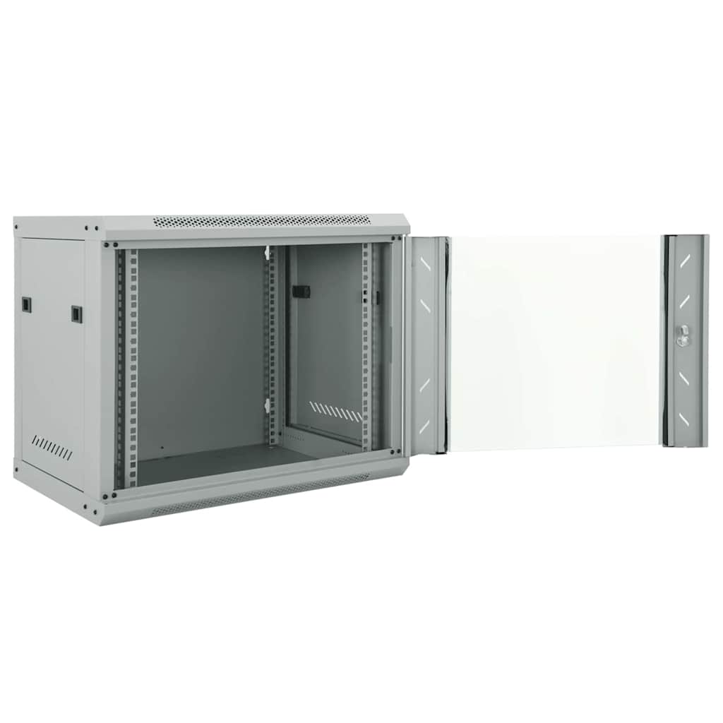 vidaXL Szafa sieciowa z przechowywaniem Szary 60 x 45 x 50 cm Stal