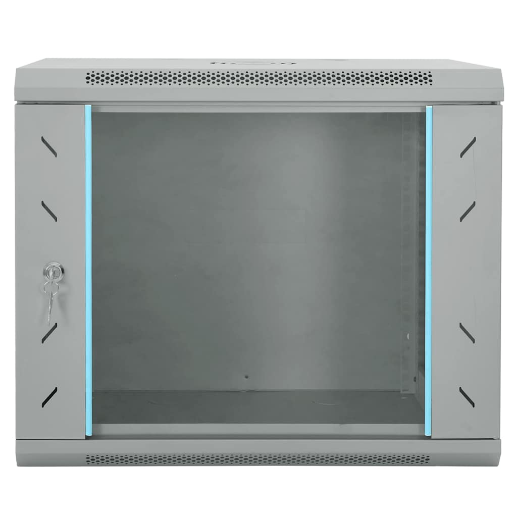 vidaXL Szafa sieciowa z przechowywaniem Szary 60 x 45 x 50 cm Stal
