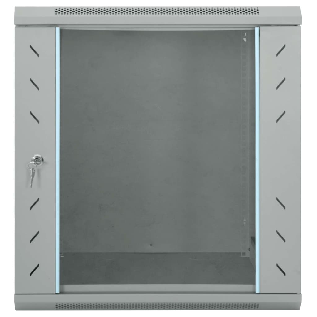 vidaXL Szafa sieciowa z przechowywaniem Szary 60 x 60 x 65 cm Stal
