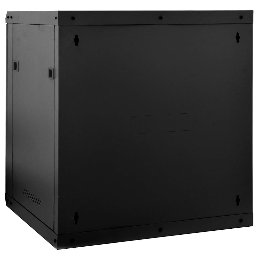 vidaXL Szafa sieciowa z przechowywaniem Czarny 60 x 45 x 65 cm Stal