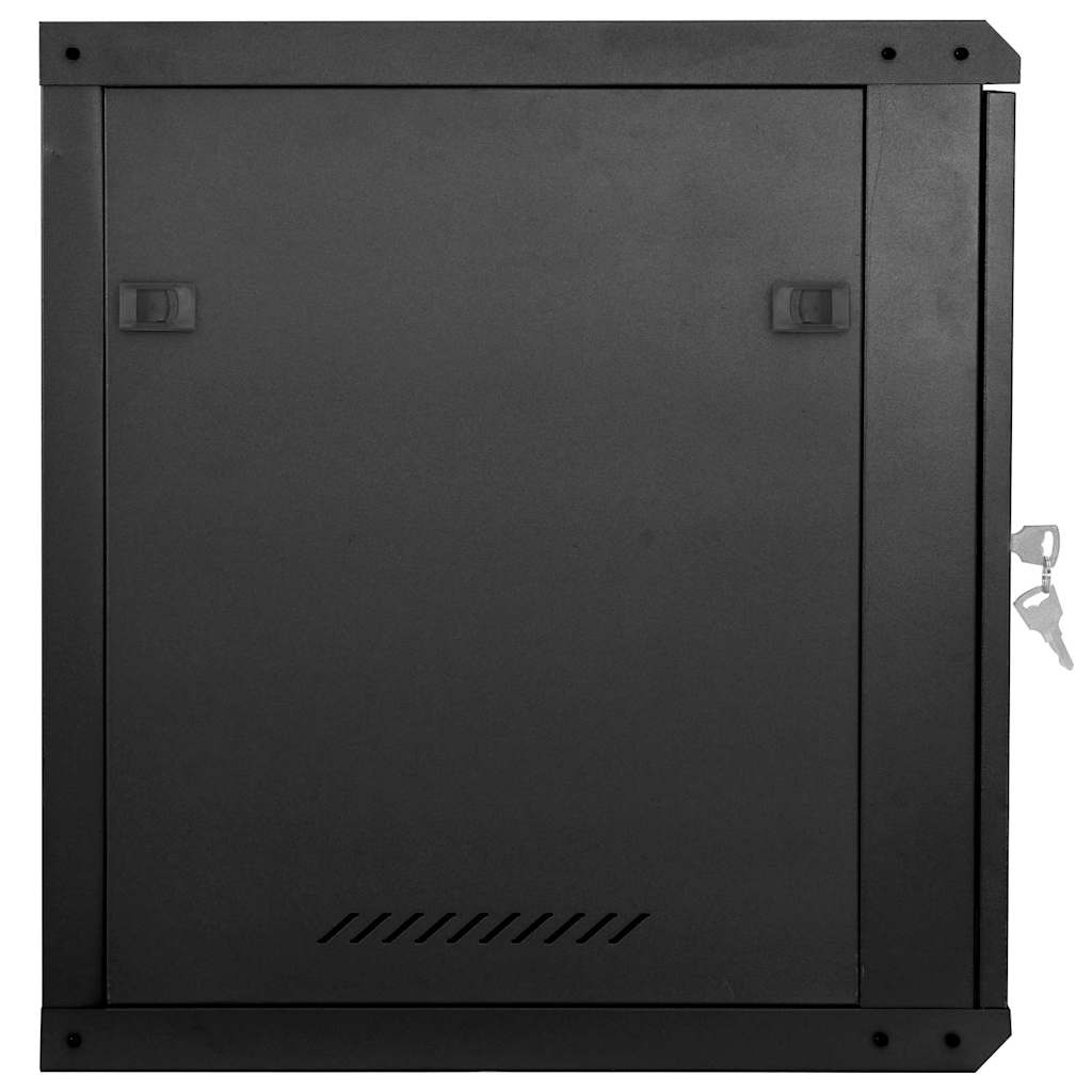 vidaXL Szafa sieciowa z przechowywaniem Czarny 60 x 45 x 65 cm Stal
