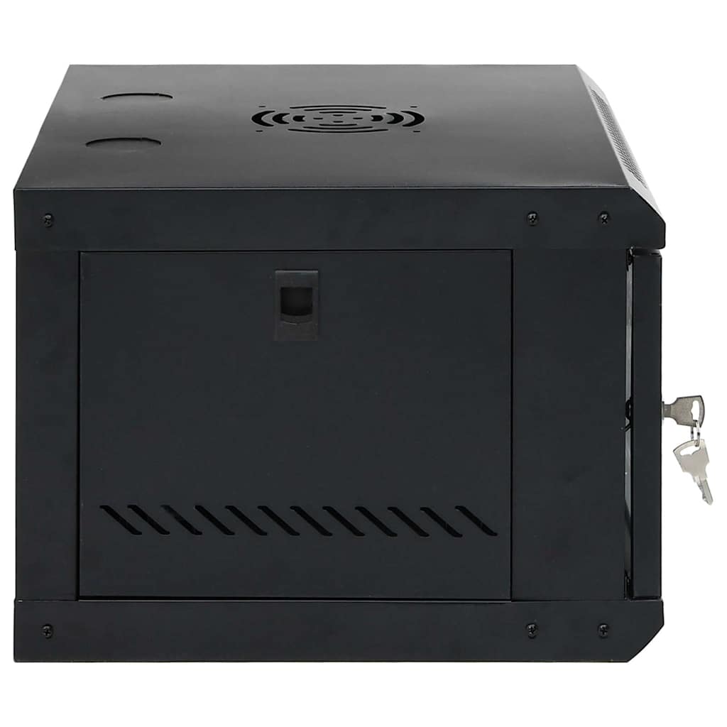 vidaXL Szafa sieciowa z przechowywaniem Czarny 53 x 45 x 30 cm Stal