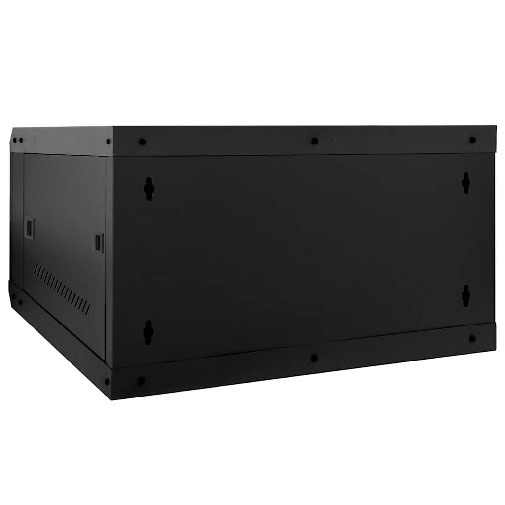 vidaXL Szafa sieciowa z przechowywaniem Czarny 53 x 60 x 30 cm Stal