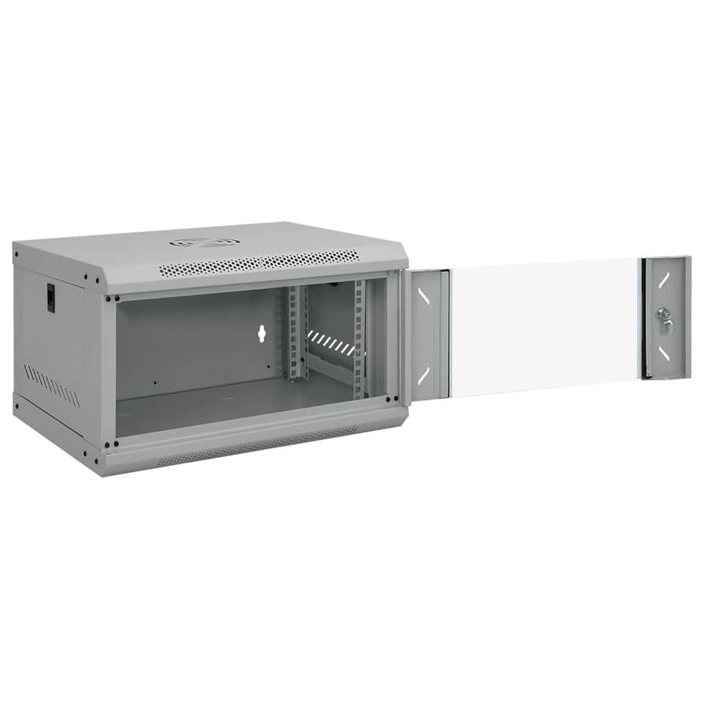 vidaXL Szafa sieciowa z przechowywaniem Szary 53 x 45 x 30 cm Stal