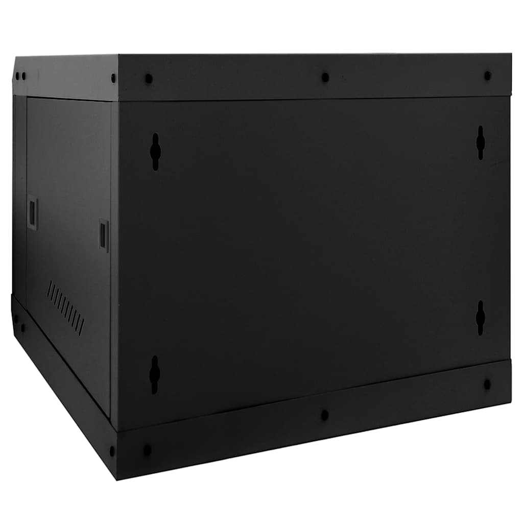 vidaXL Szafa sieciowa z przechowywaniem Czarny 53 x 60 x 45 cm Stal