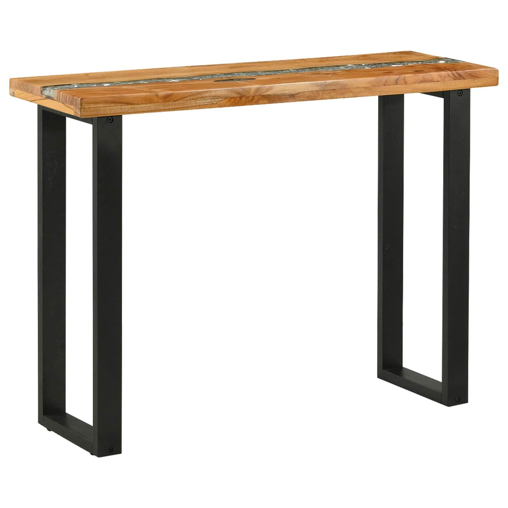 vidaXL Konsola Brązowy 100 x 35 x 75 cm Lite drewno teakowe