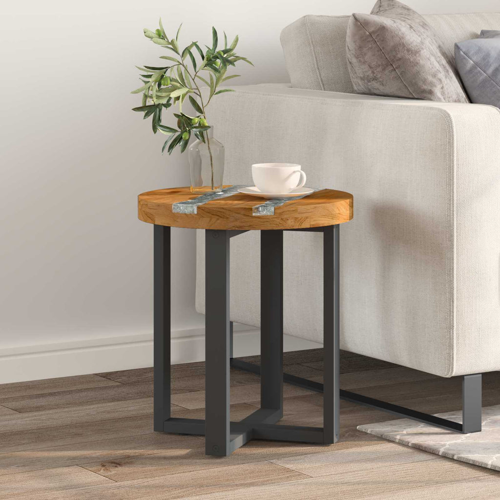 vidaXL Stolik kawowy brązowy 40 x 40 x 45 cm Lite drewno teakowe
