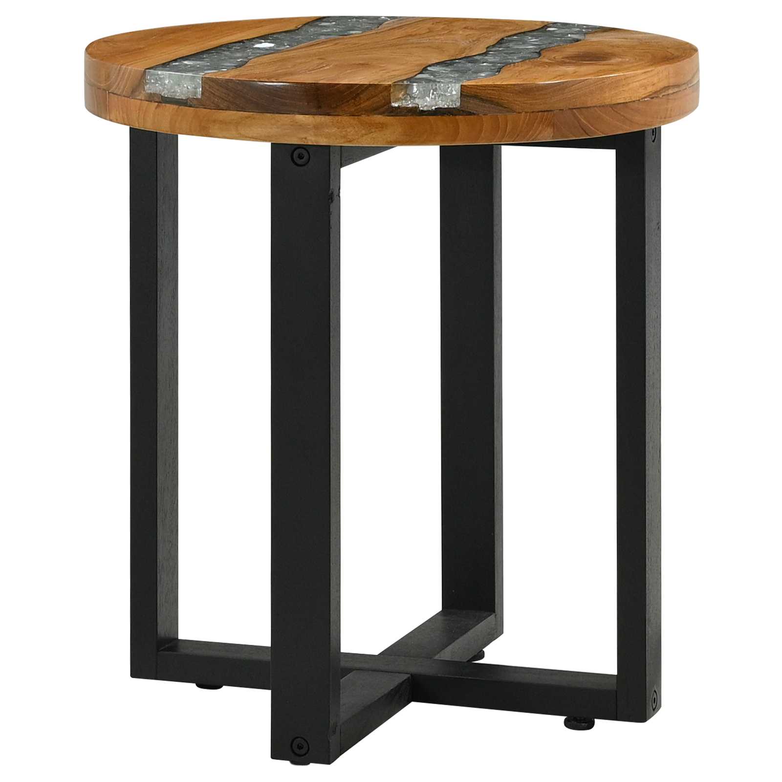 vidaXL Stolik kawowy brązowy 40 x 40 x 45 cm Lite drewno teakowe