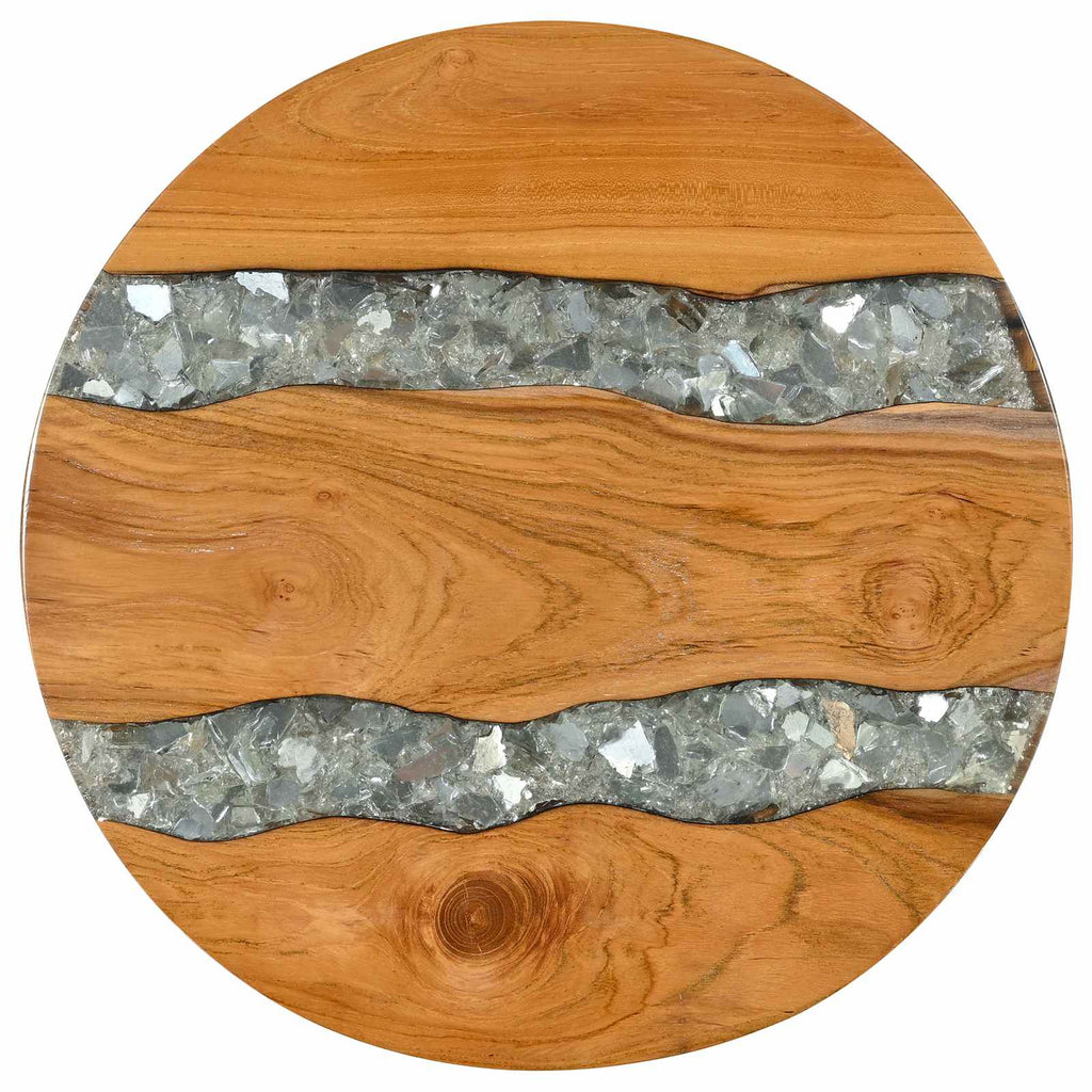 vidaXL Stolik kawowy brązowy 40 x 40 x 45 cm Lite drewno teakowe
