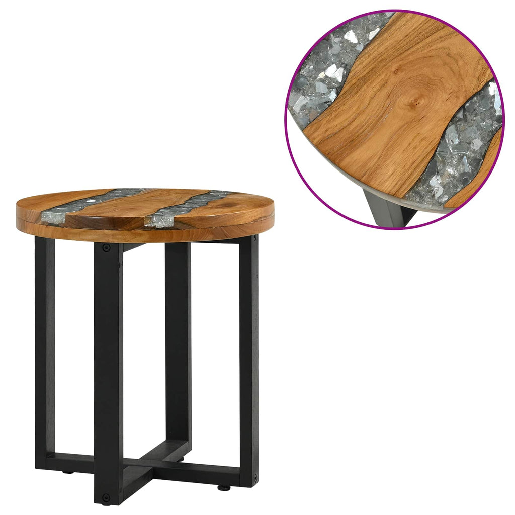 vidaXL Stolik kawowy brązowy 40 x 40 x 45 cm Lite drewno teakowe