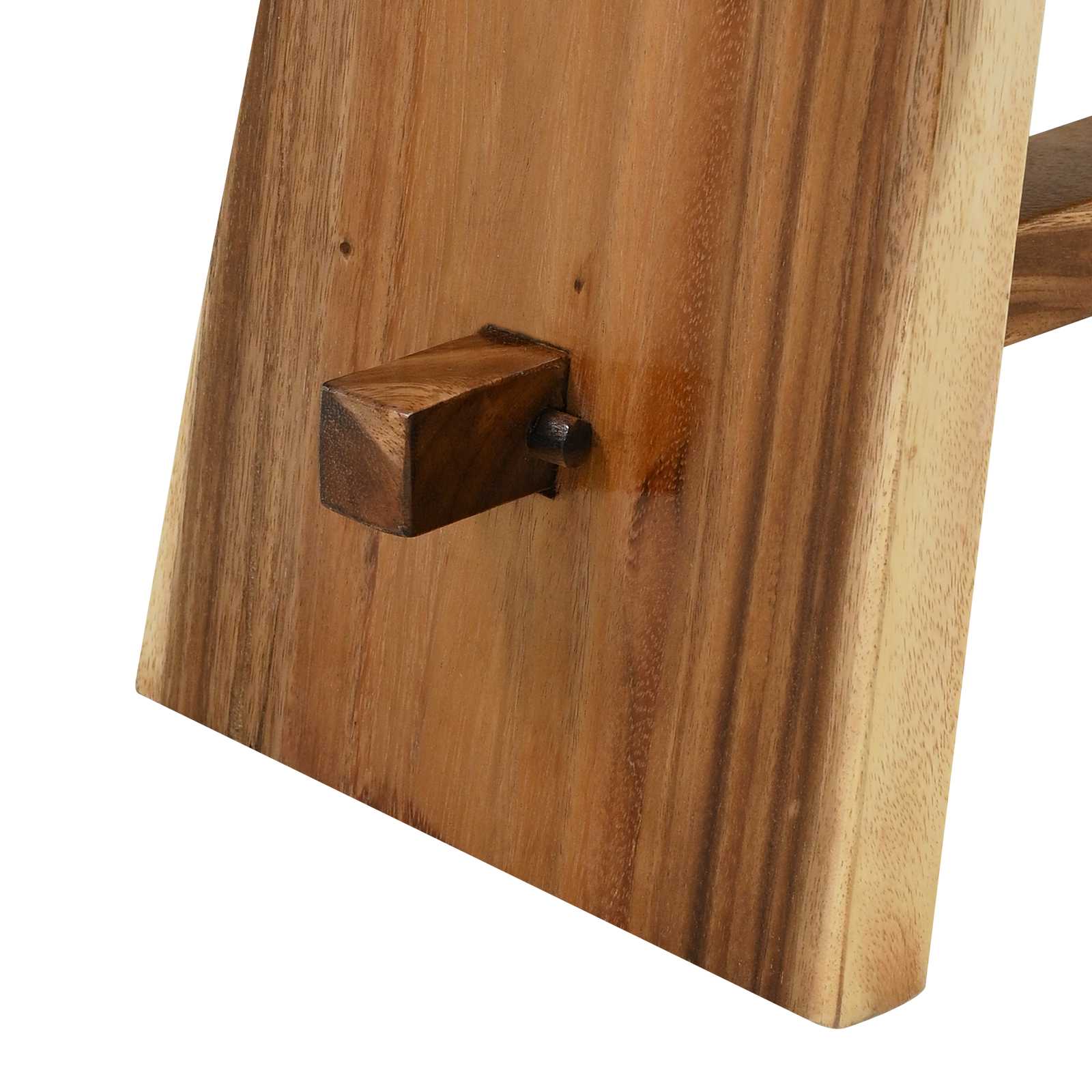 vidaXL Taboret prysznicowy Naturalny 50 x 30 x 44 cm Drewno Suar