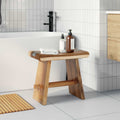 vidaXL Taboret prysznicowy Naturalny 50 x 30 x 44 cm Drewno Suar