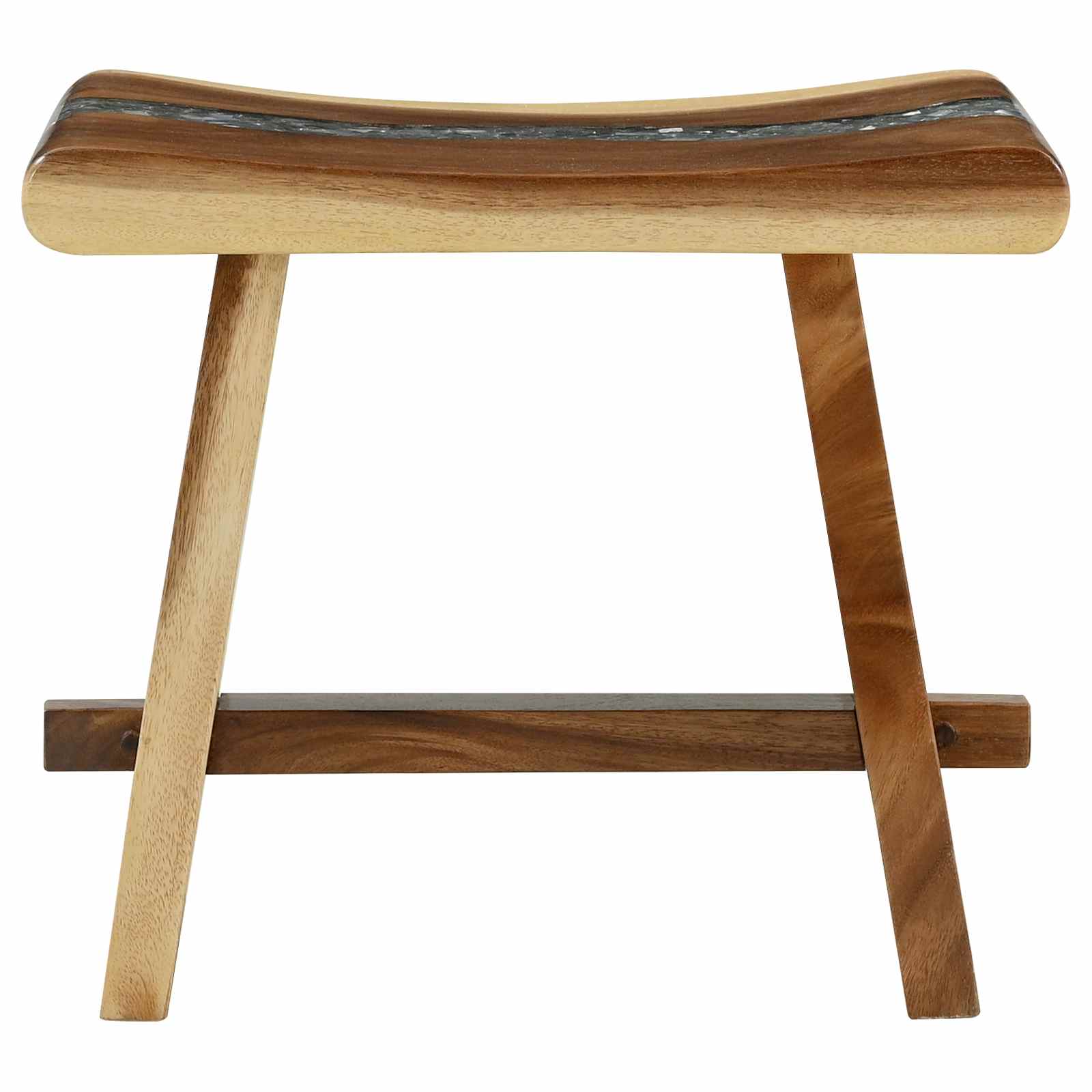 vidaXL Taboret prysznicowy Naturalny 50 x 30 x 44 cm Drewno Suar