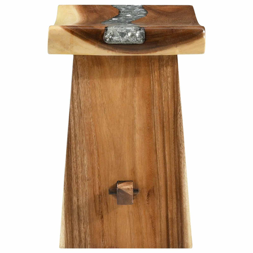vidaXL Taboret prysznicowy Naturalny 50 x 30 x 44 cm Drewno Suar