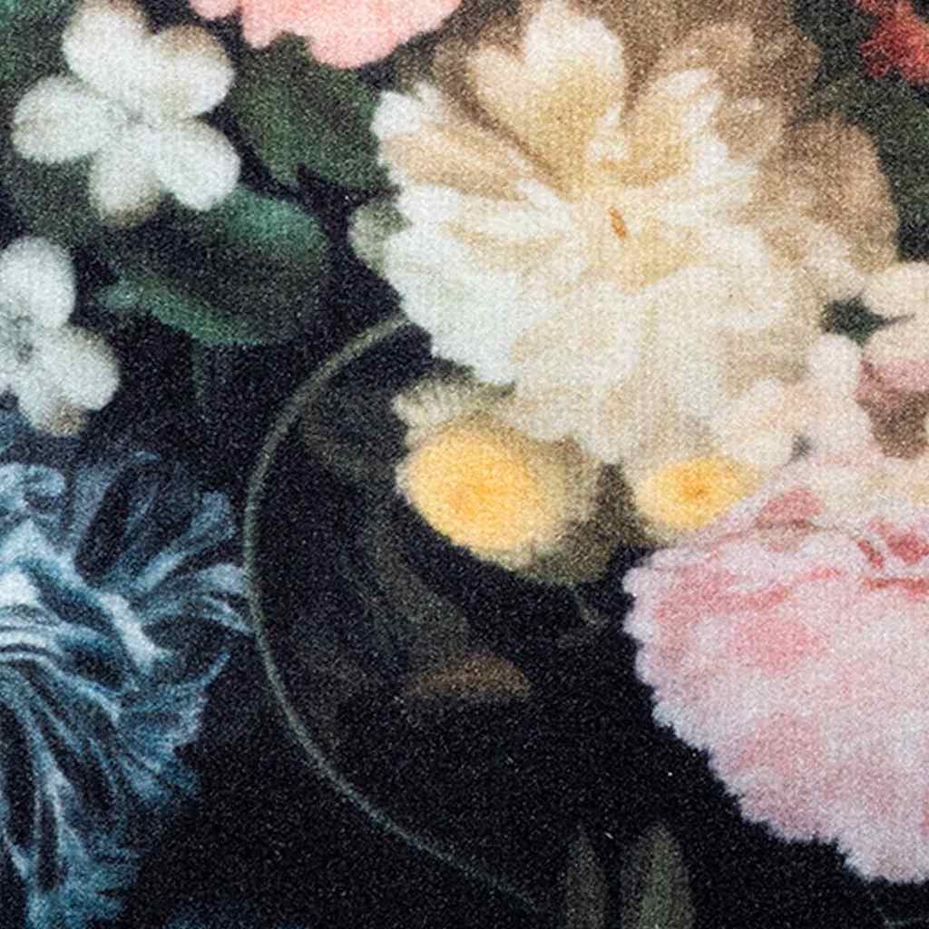 vidaXL Dywan kuchenny Czarny 150 x 45 cm Aksamit
