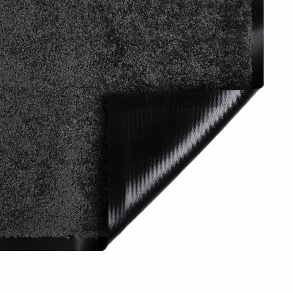 vidaXL Dywanik drzwiowy Antracyt 60 x 40 x 1.2 cm Tkanina Teddy