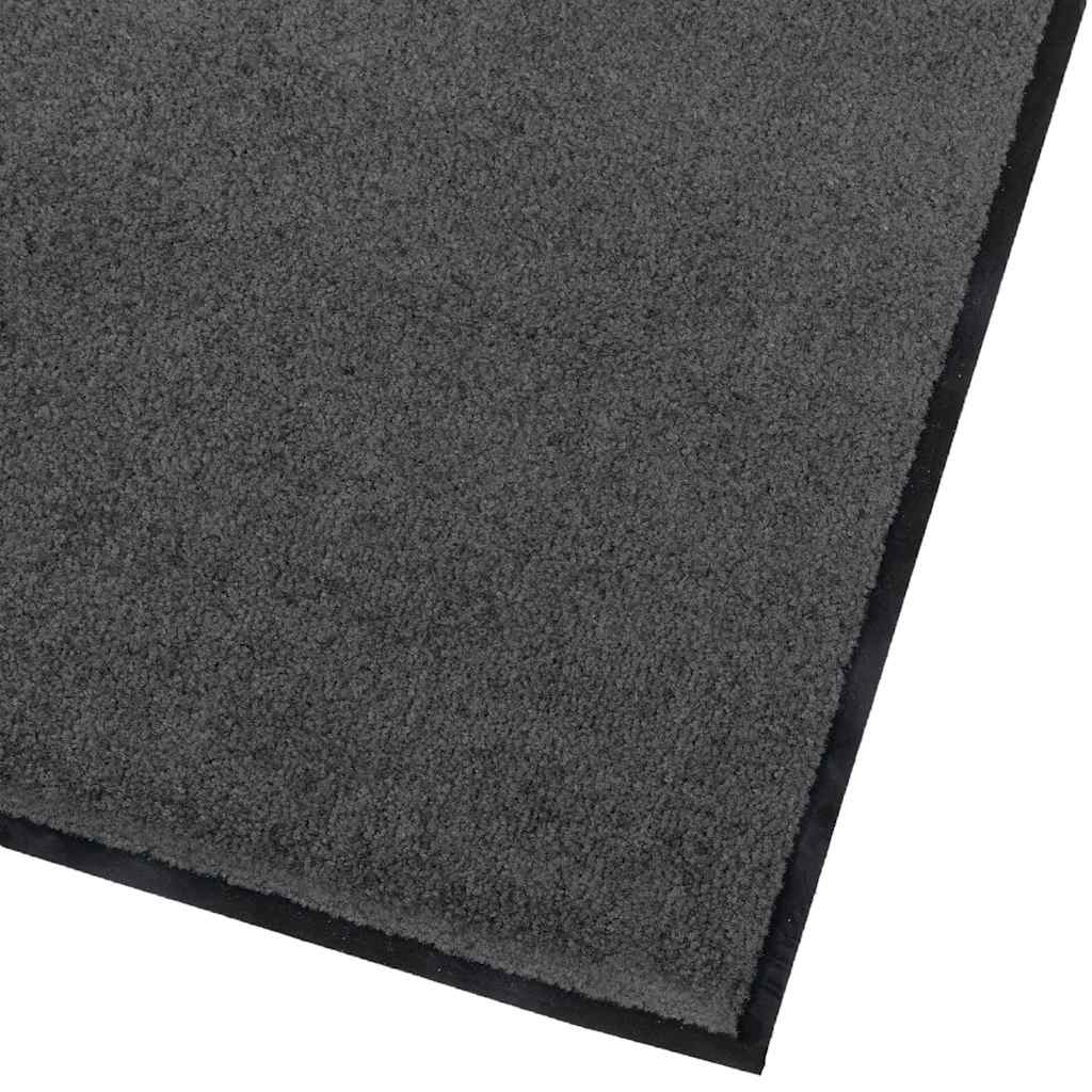 vidaXL Dywanik drzwiowy Antracyt 60 x 40 x 1.2 cm Tkanina Teddy