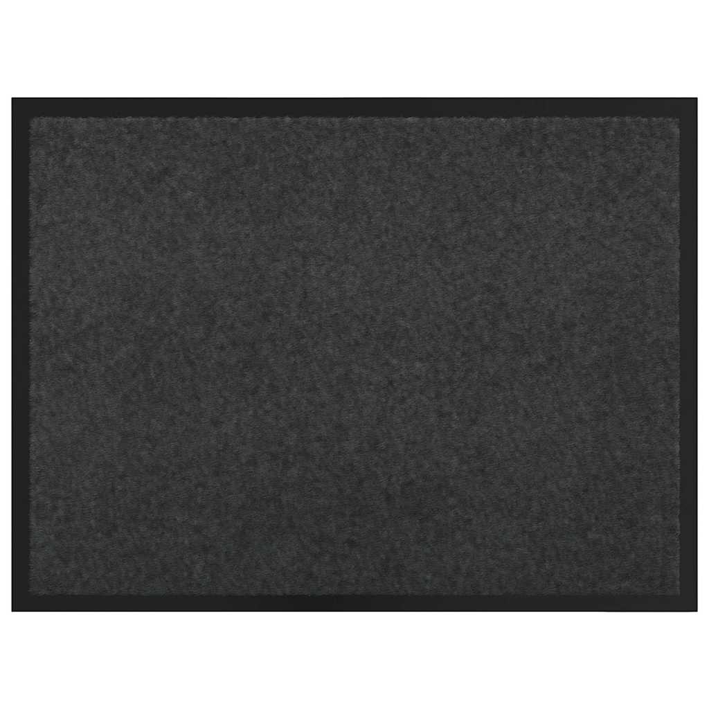vidaXL Dywanik drzwiowy Antracyt 60 x 40 x 1.2 cm Tkanina Teddy