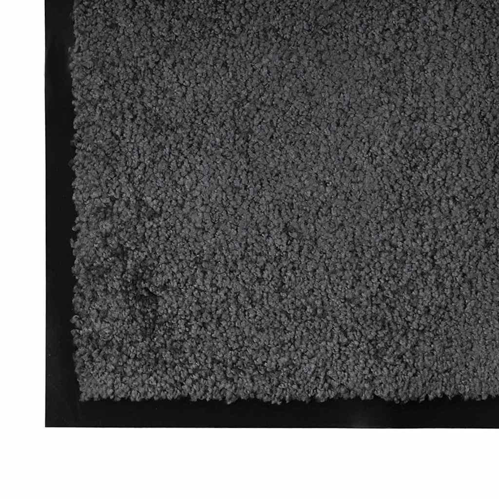 vidaXL Dywanik drzwiowy Antracyt 60 x 40 x 1.2 cm Tkanina Teddy