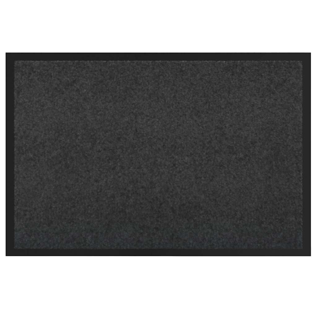 vidaXL Dywanik drzwiowy Antracyt 60 x 40 x 1.2 cm Tkanina Teddy