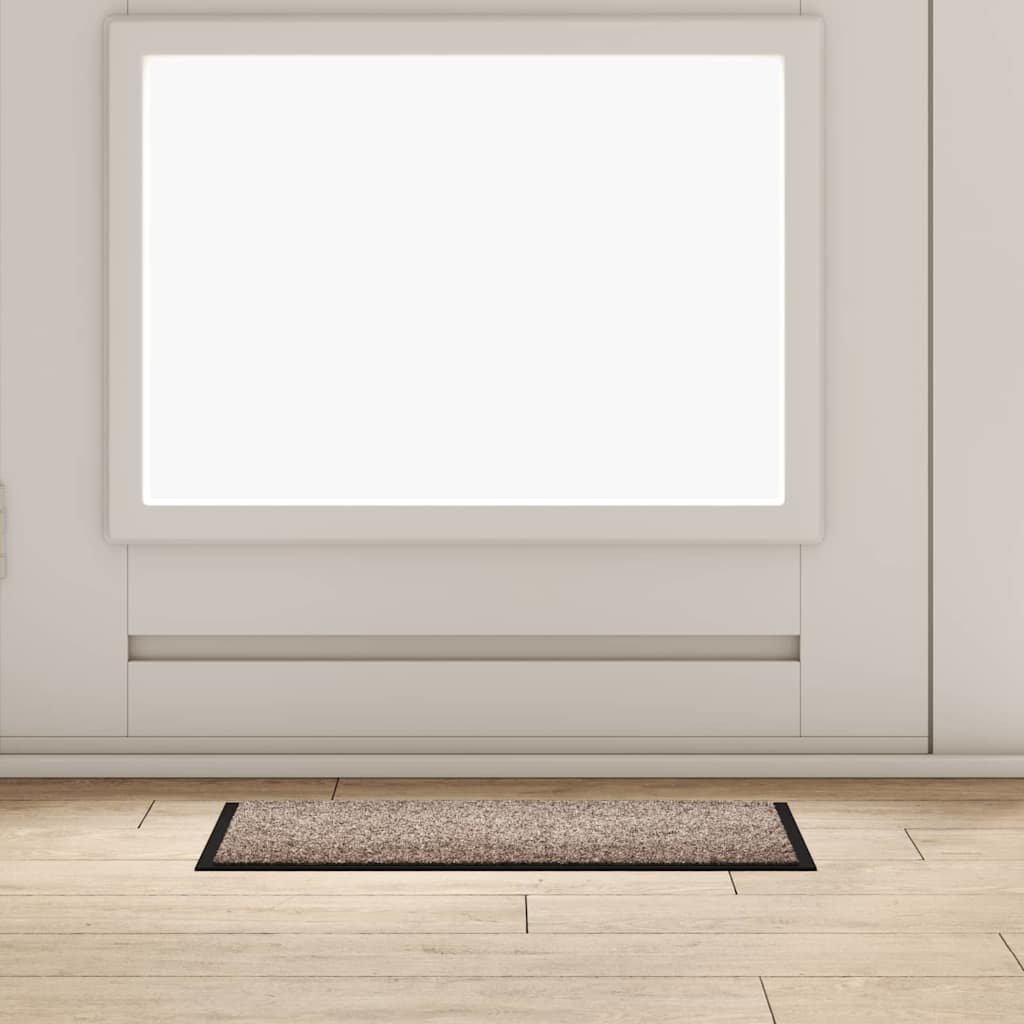 vidaXL Dywanik drzwiowy Beżowy 60 x 40 x 1.2 cm Tkanina Teddy