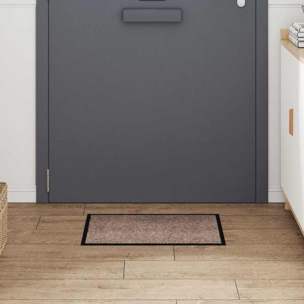 vidaXL Dywanik drzwiowy Beżowy 60 x 40 x 1.2 cm Tkanina Teddy