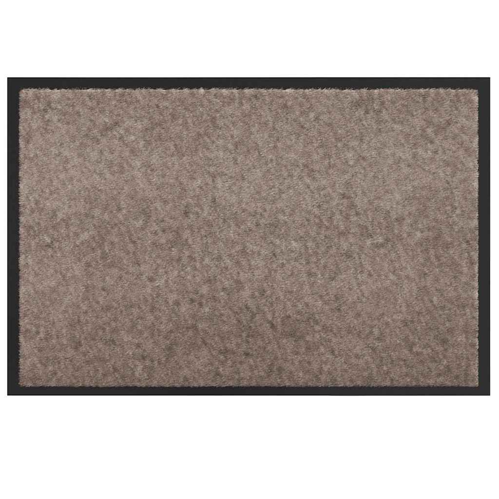 vidaXL Dywanik drzwiowy Beżowy 60 x 40 x 1.2 cm Tkanina Teddy