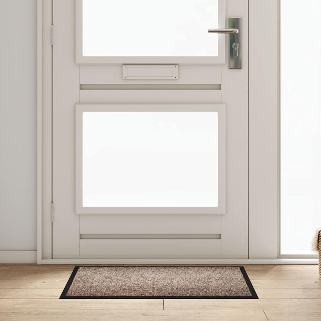 vidaXL Dywanik drzwiowy Beżowy 60 x 40 x 1.2 cm Tkanina Teddy