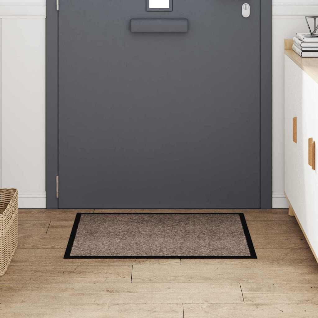 vidaXL Dywanik drzwiowy Beżowy 60 x 40 x 1.2 cm Tkanina Teddy