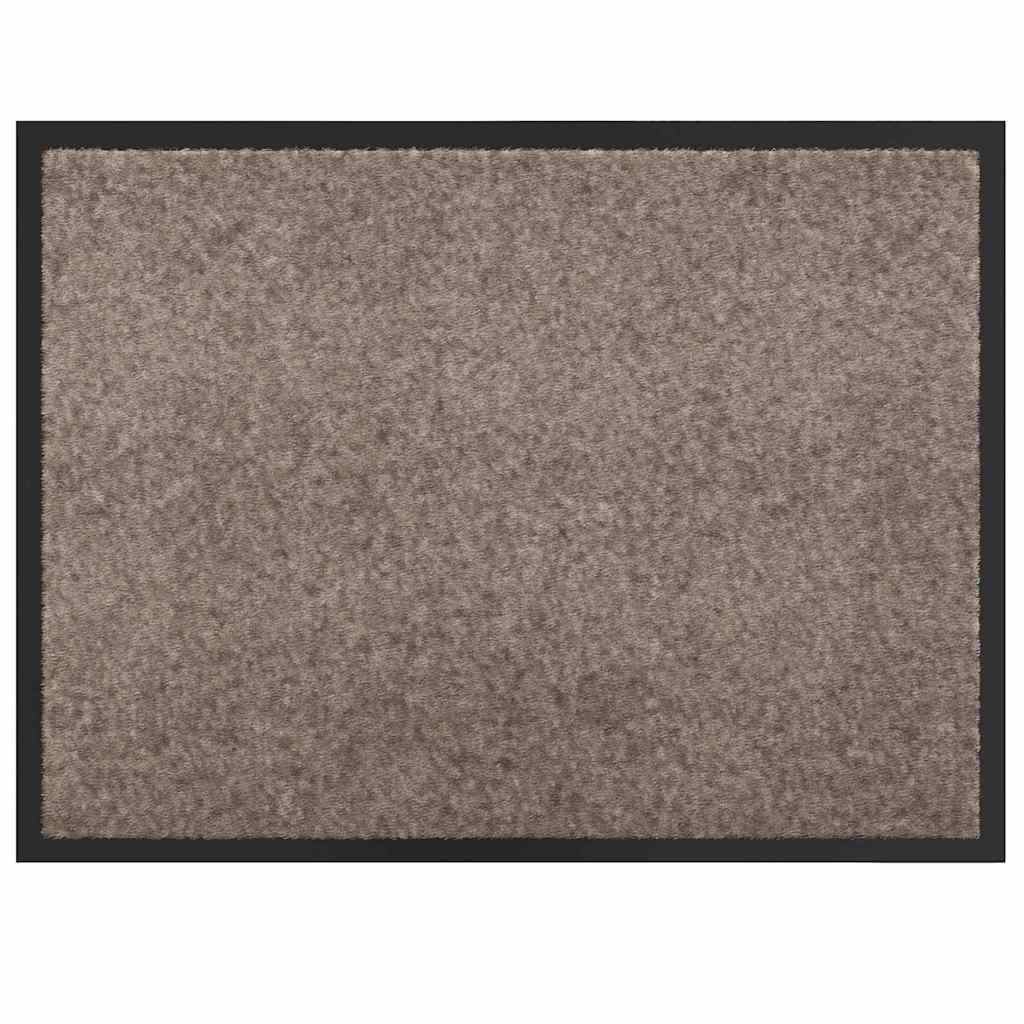 vidaXL Dywanik drzwiowy Beżowy 60 x 40 x 1.2 cm Tkanina Teddy