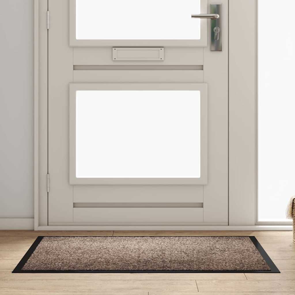 vidaXL Dywanik drzwiowy Beżowy 60 x 40 x 1.2 cm Tkanina Teddy