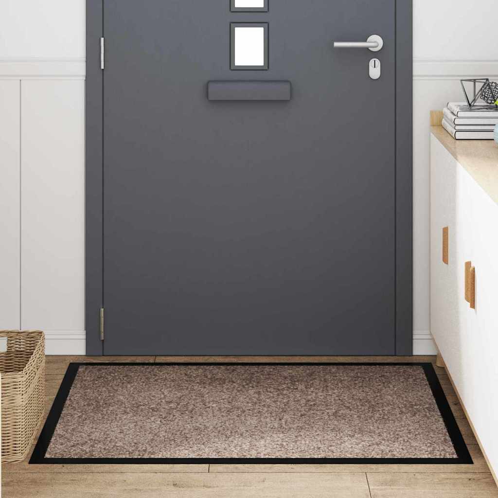 vidaXL Dywanik drzwiowy Beżowy 60 x 40 x 1.2 cm Tkanina Teddy