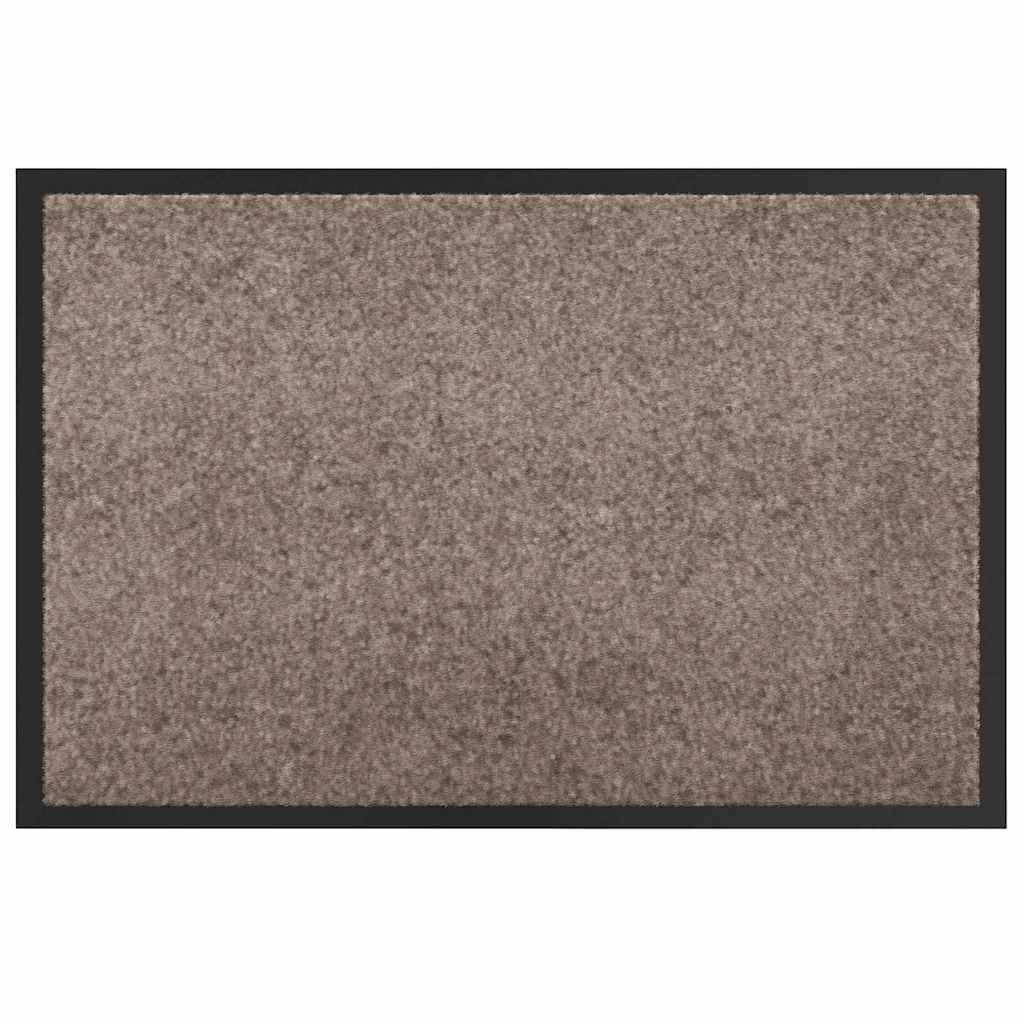 vidaXL Dywanik drzwiowy Beżowy 60 x 40 x 1.2 cm Tkanina Teddy