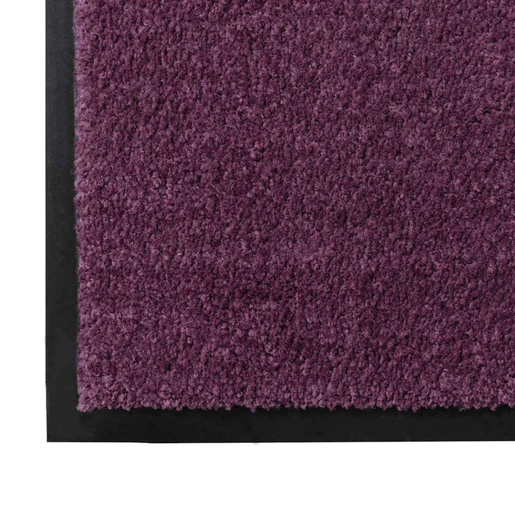 vidaXL Dywanik drzwiowy Bordowy 60 x 40 x 1.2 cm Tkanina Teddy