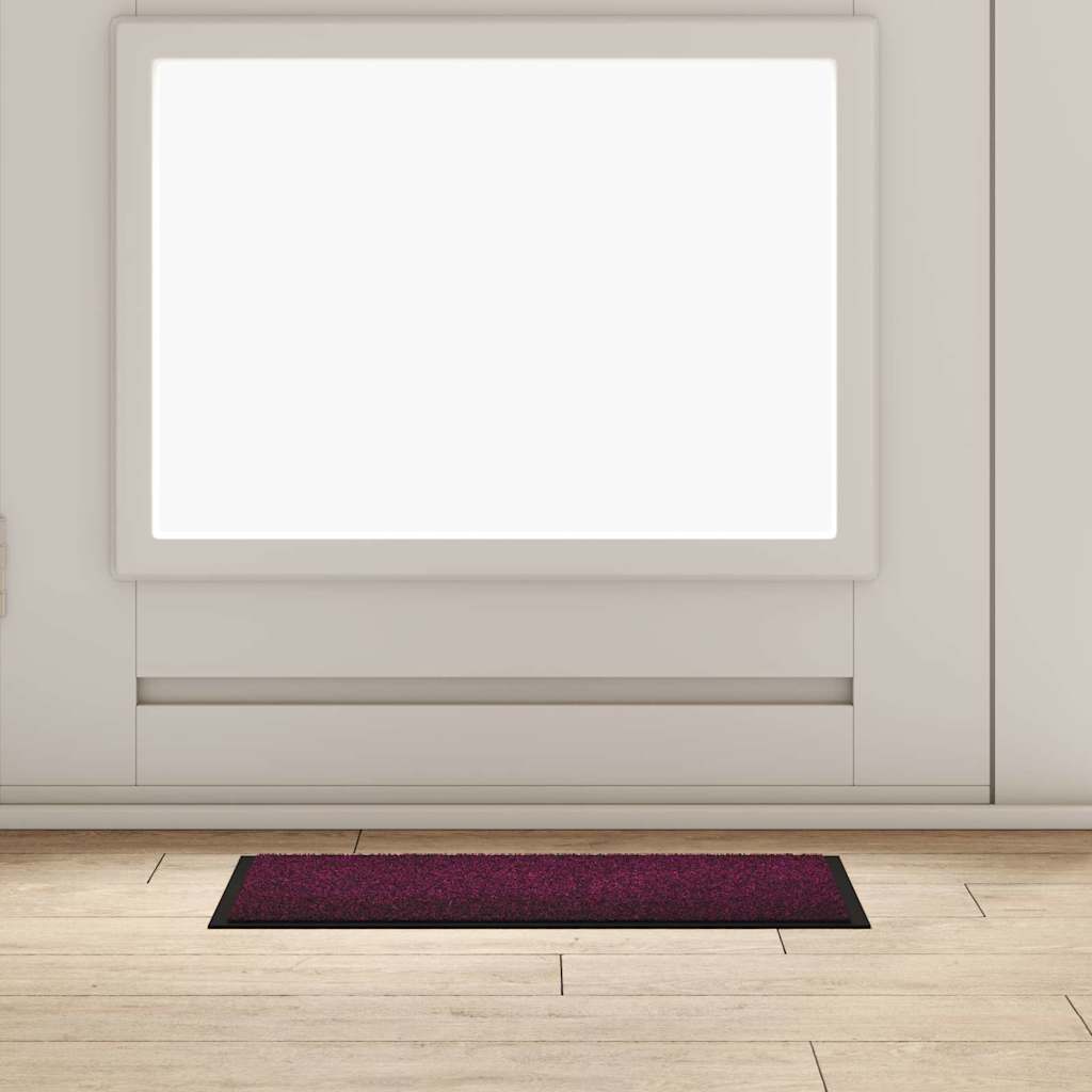 vidaXL Dywanik drzwiowy Bordowy 60 x 40 x 1.2 cm Tkanina Teddy