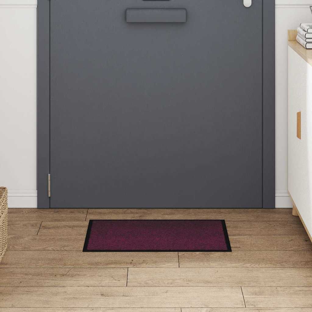 vidaXL Dywanik drzwiowy Bordowy 60 x 40 x 1.2 cm Tkanina Teddy