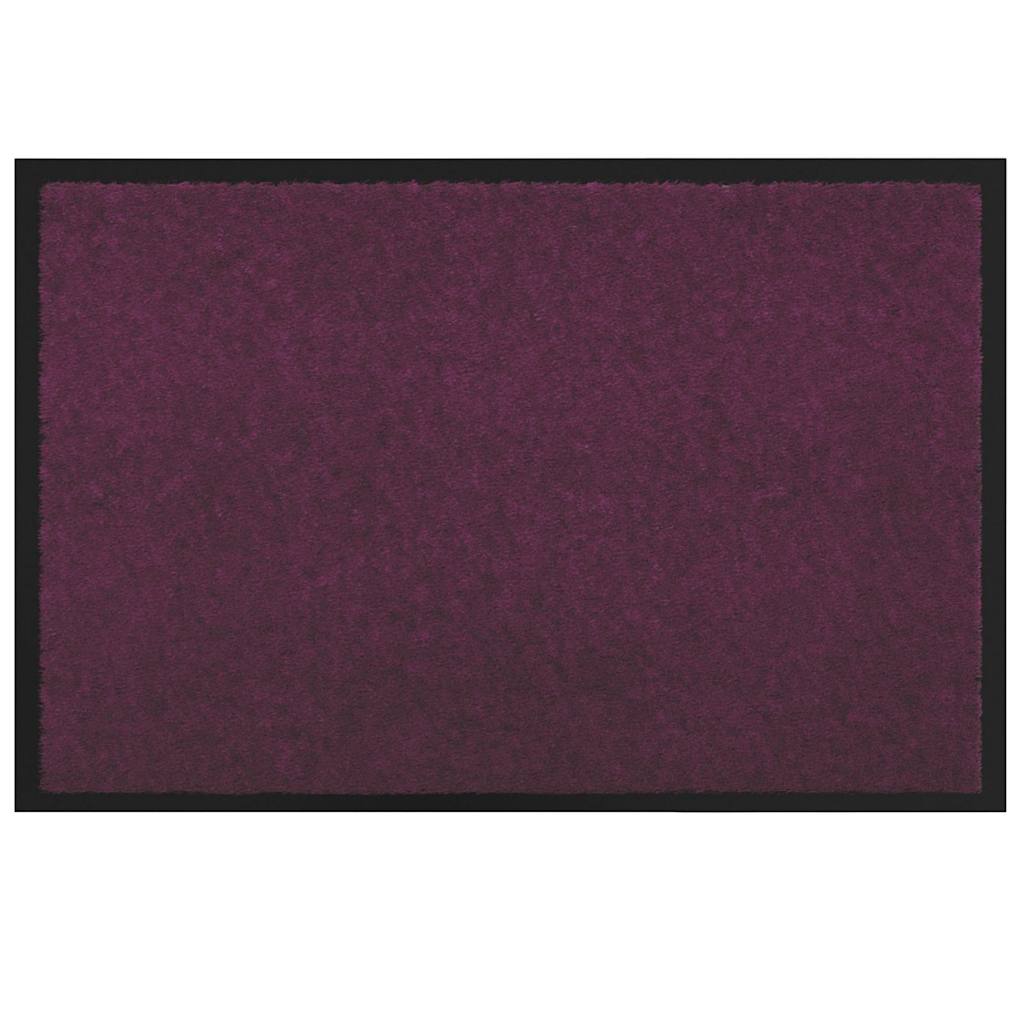 vidaXL Dywanik drzwiowy Bordowy 60 x 40 x 1.2 cm Tkanina Teddy