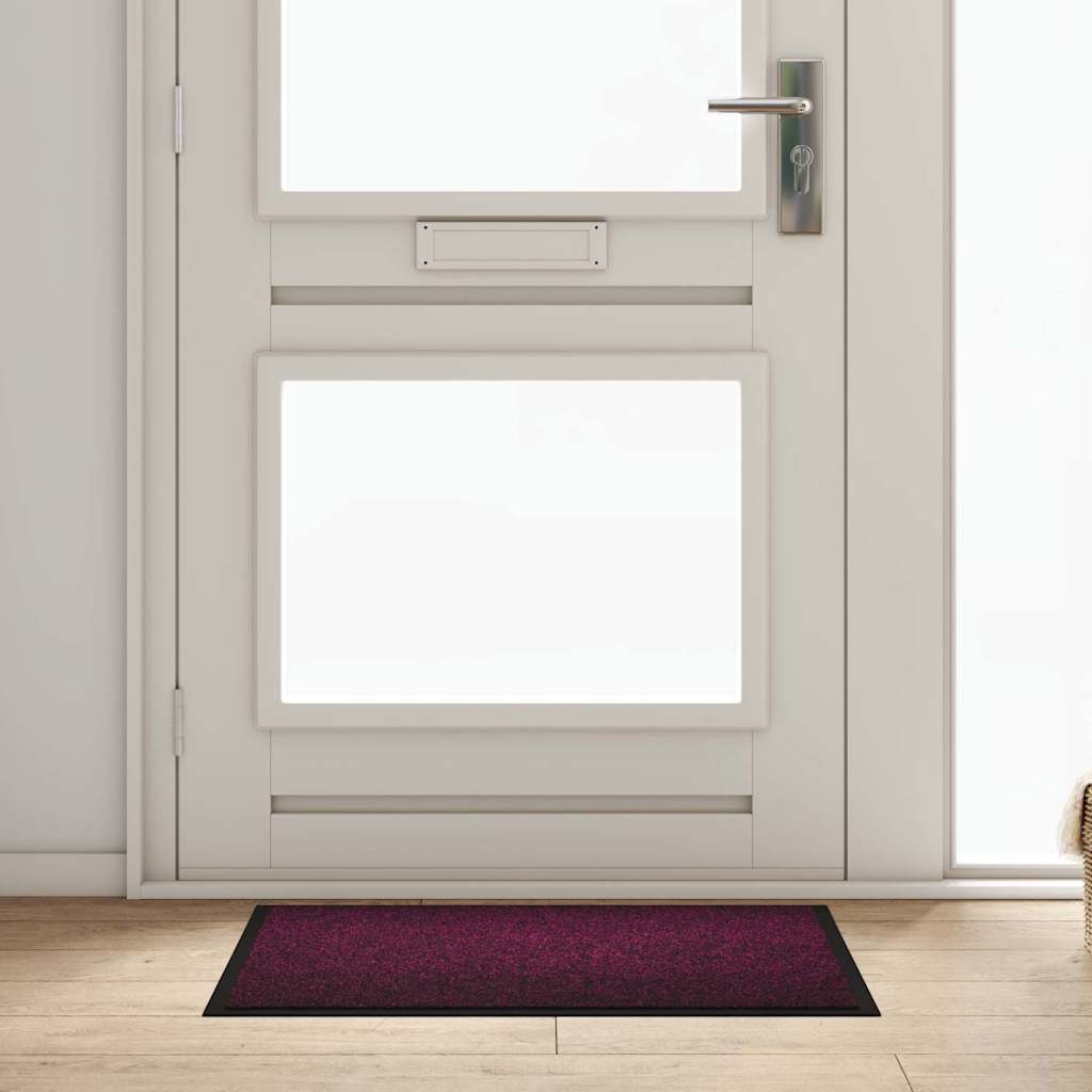 vidaXL Dywanik drzwiowy Bordowy 60 x 40 x 1.2 cm Tkanina Teddy