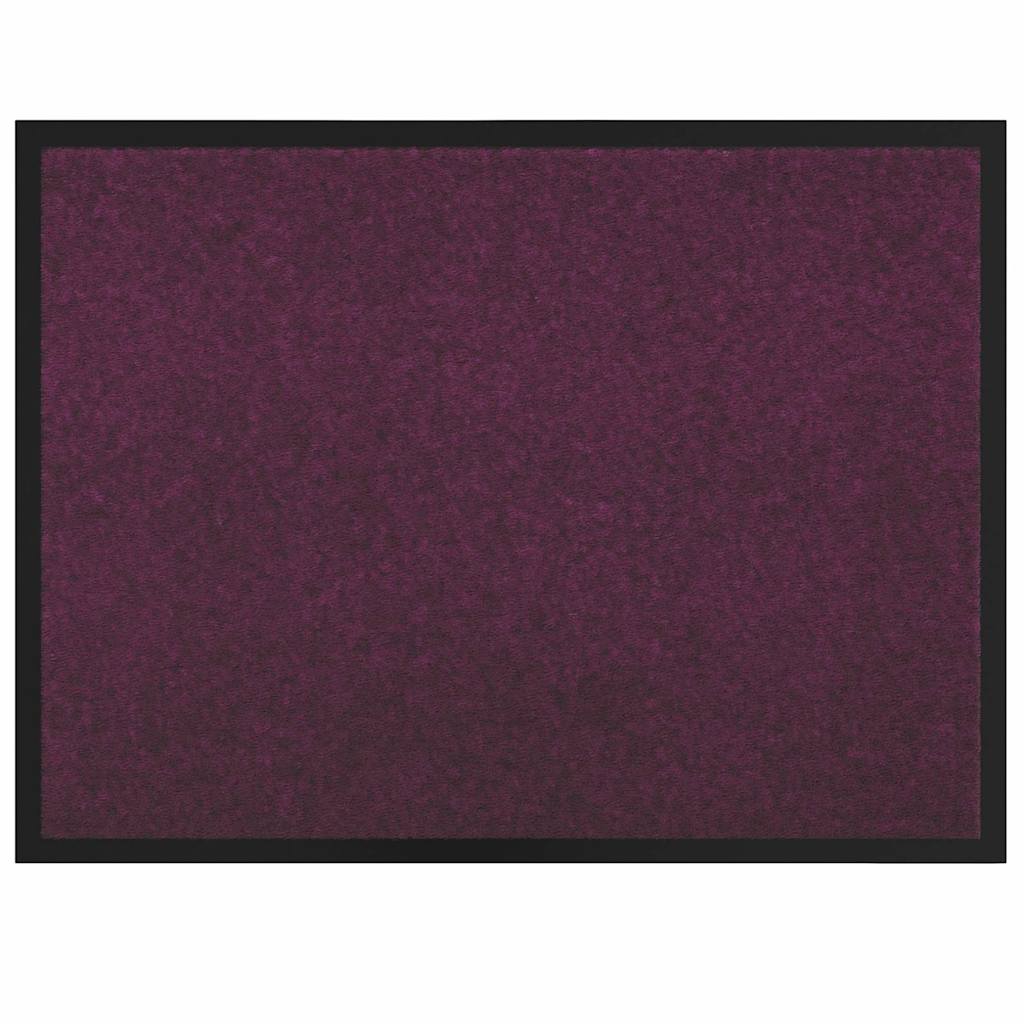 vidaXL Dywanik drzwiowy Bordowy 60 x 40 x 1.2 cm Tkanina Teddy