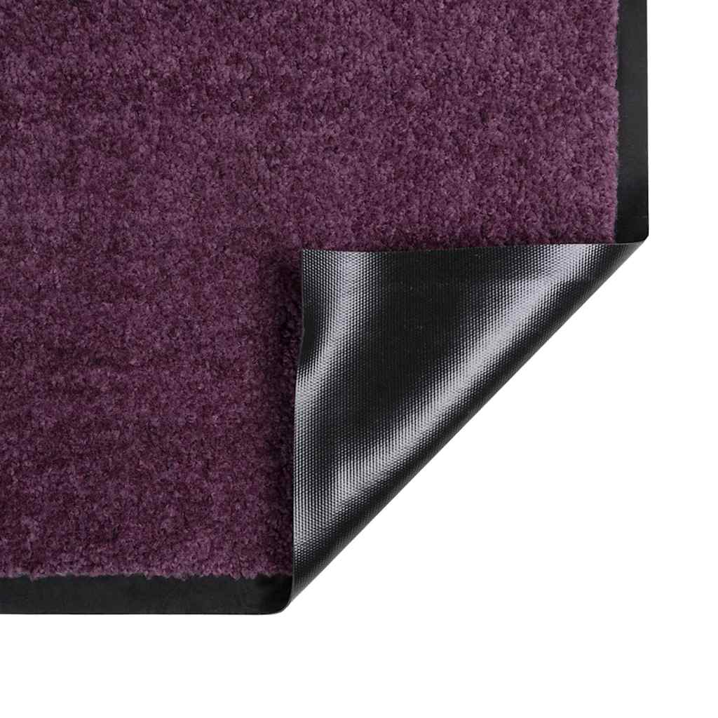 vidaXL Dywanik drzwiowy Bordowy 60 x 40 x 1.2 cm Tkanina Teddy