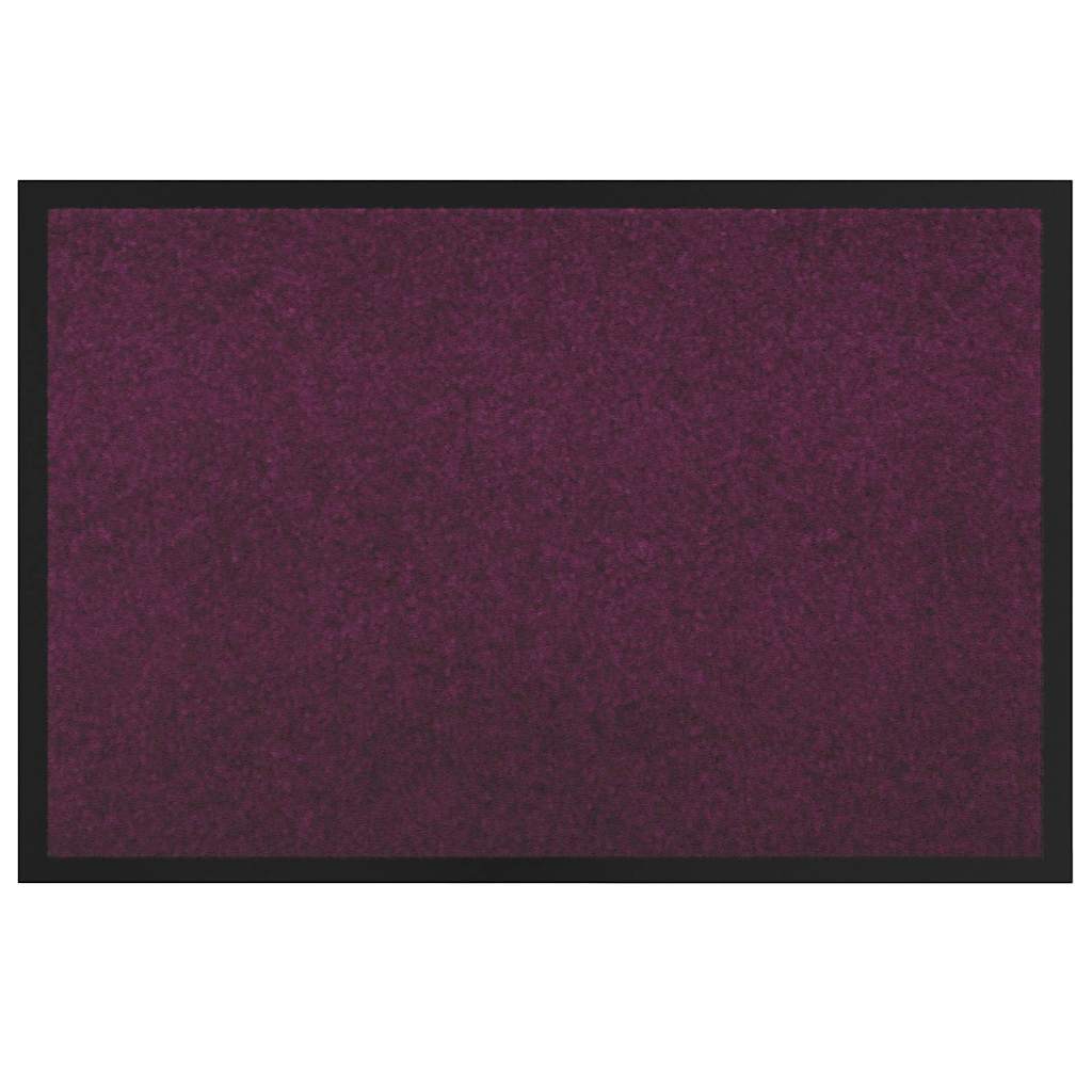 vidaXL Dywanik drzwiowy Bordowy 60 x 40 x 1.2 cm Tkanina Teddy
