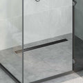 vidaXL Odpływ prysznicowy 2 w 1 z syfonem 360° Czarny 80 cm