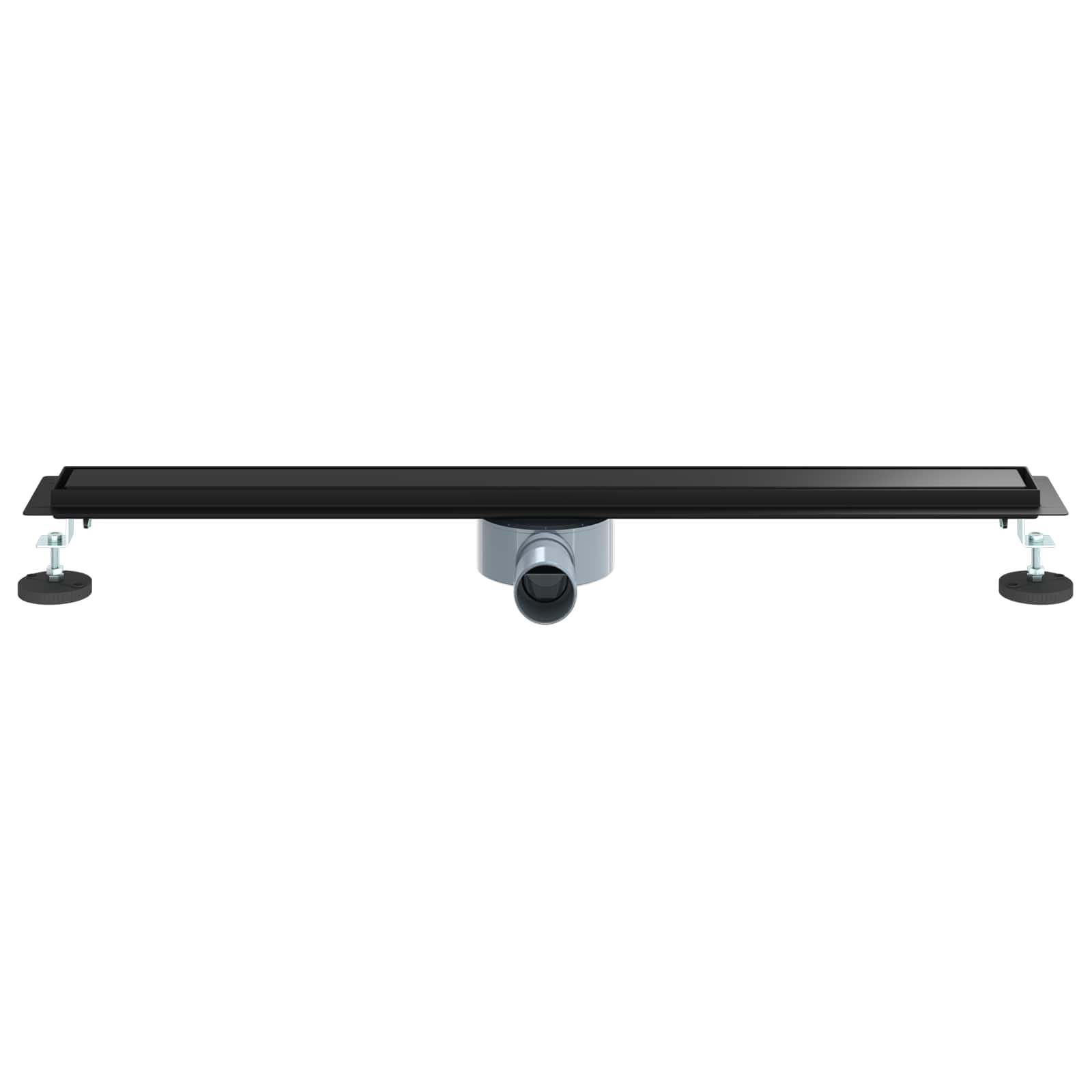 vidaXL Odpływ prysznicowy 2 w 1 z syfonem 360° Czarny 80 cm
