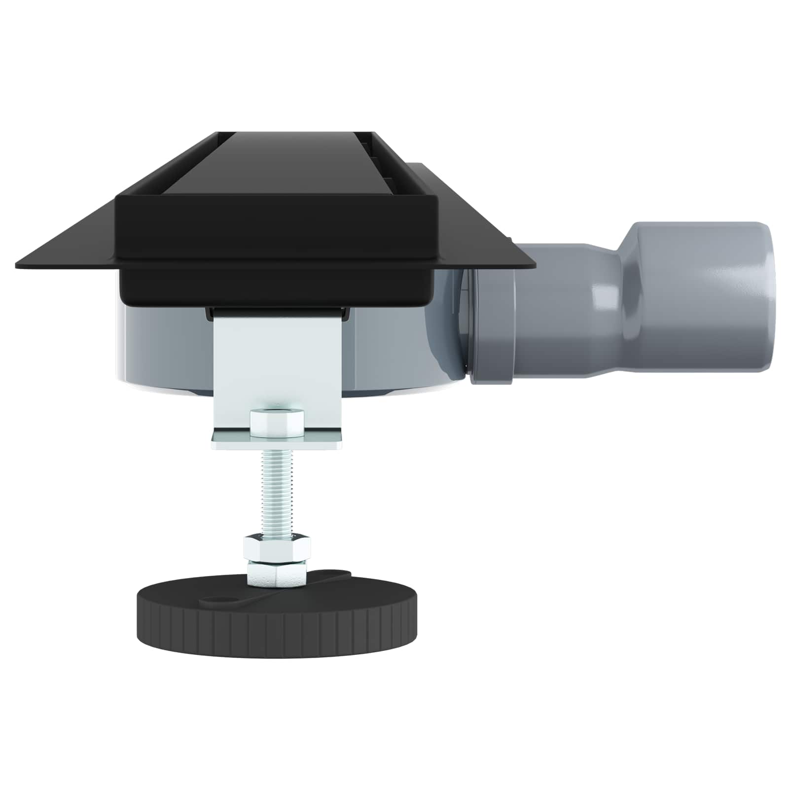 vidaXL Odpływ prysznicowy 2 w 1 z syfonem 360° Czarny 80 cm